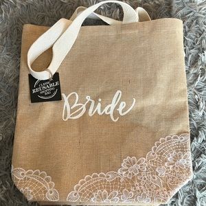 Bride Jute Reusable Bag NWT